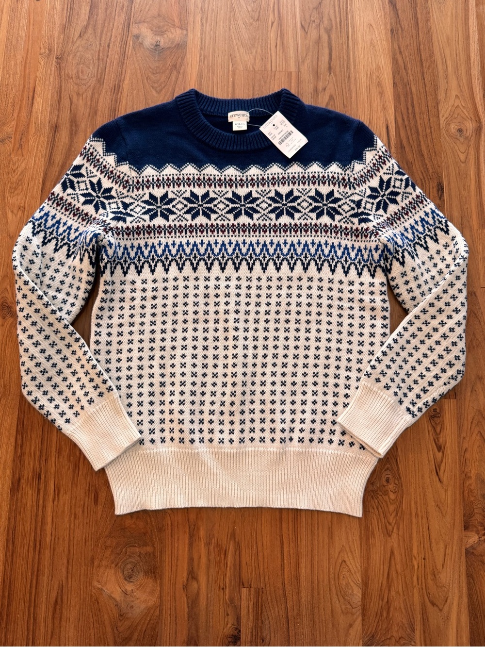 NWT Crewcuts Sweater Boy’s Large 10-11 Snowflake Winter Print